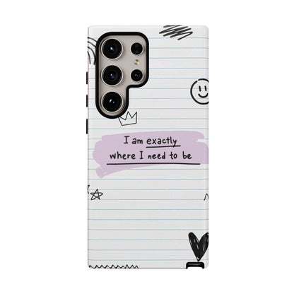 Self Affirmation Doodle Paper Phone Case