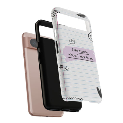 Self Affirmation Doodle Paper Phone Case