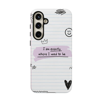 Self Affirmation Doodle Paper Phone Case