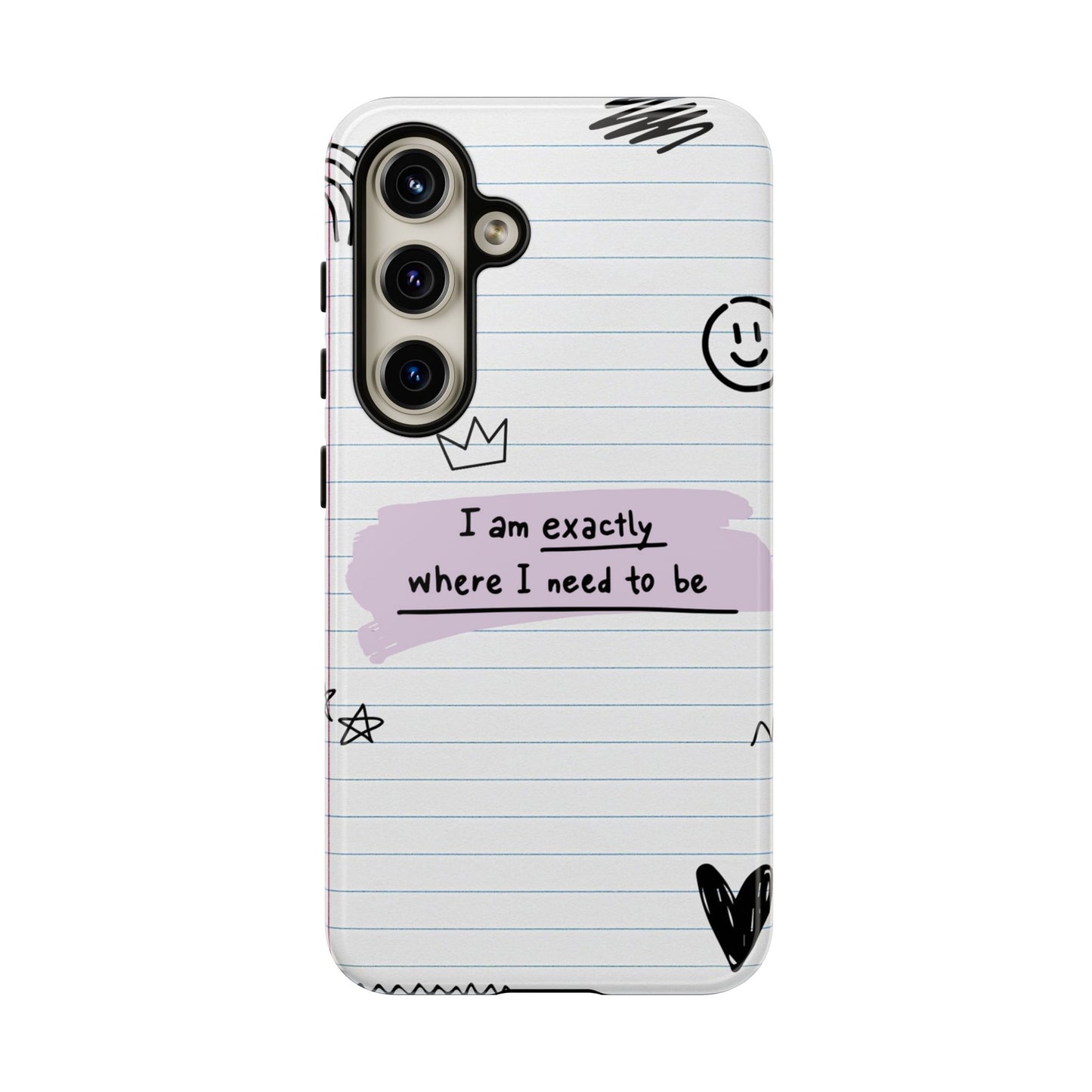 Self Affirmation Doodle Paper Phone Case