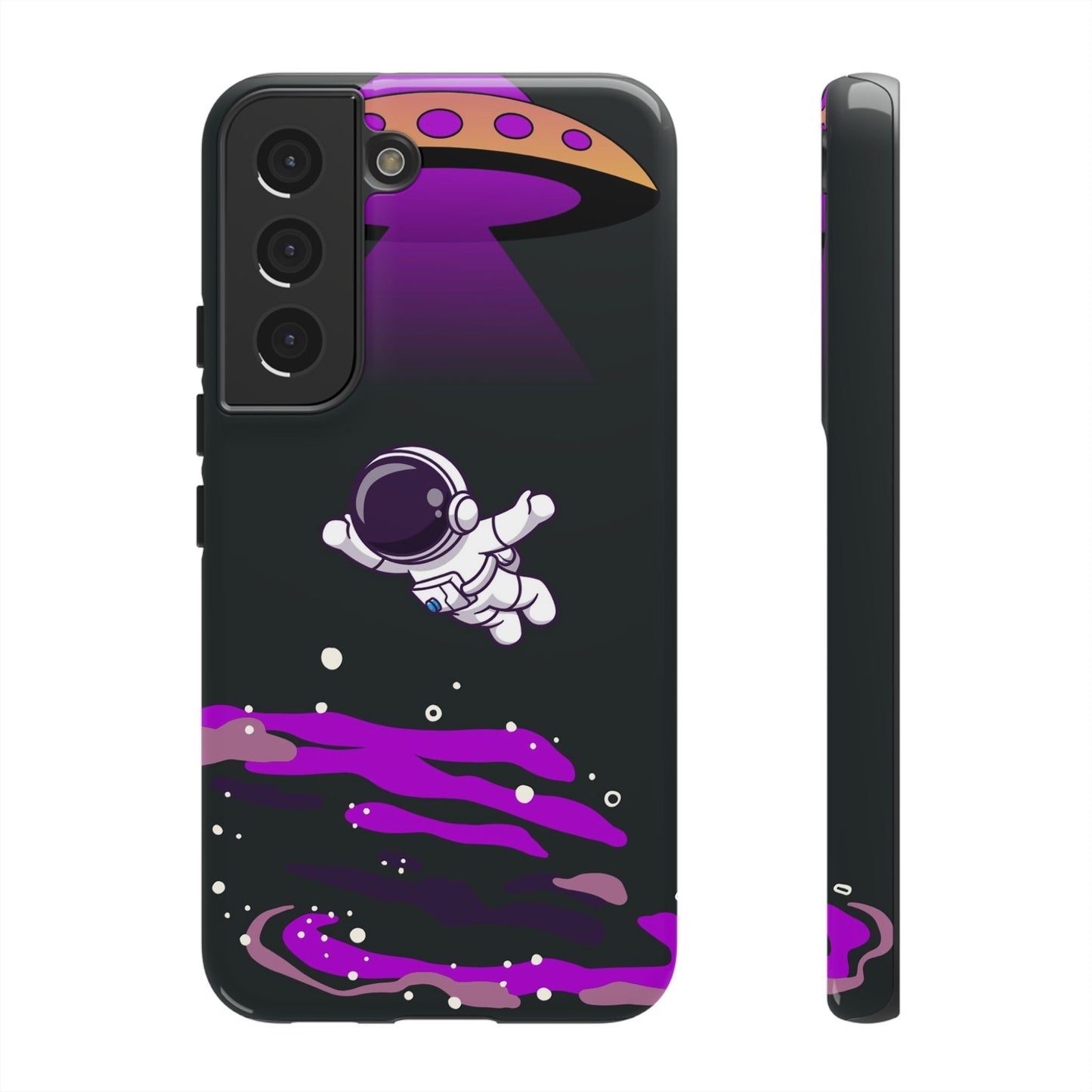 Black and Purple Minimalist Modern Space Phone Case