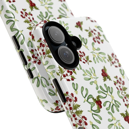Red Green Watercolor Chriatmas Phone Case