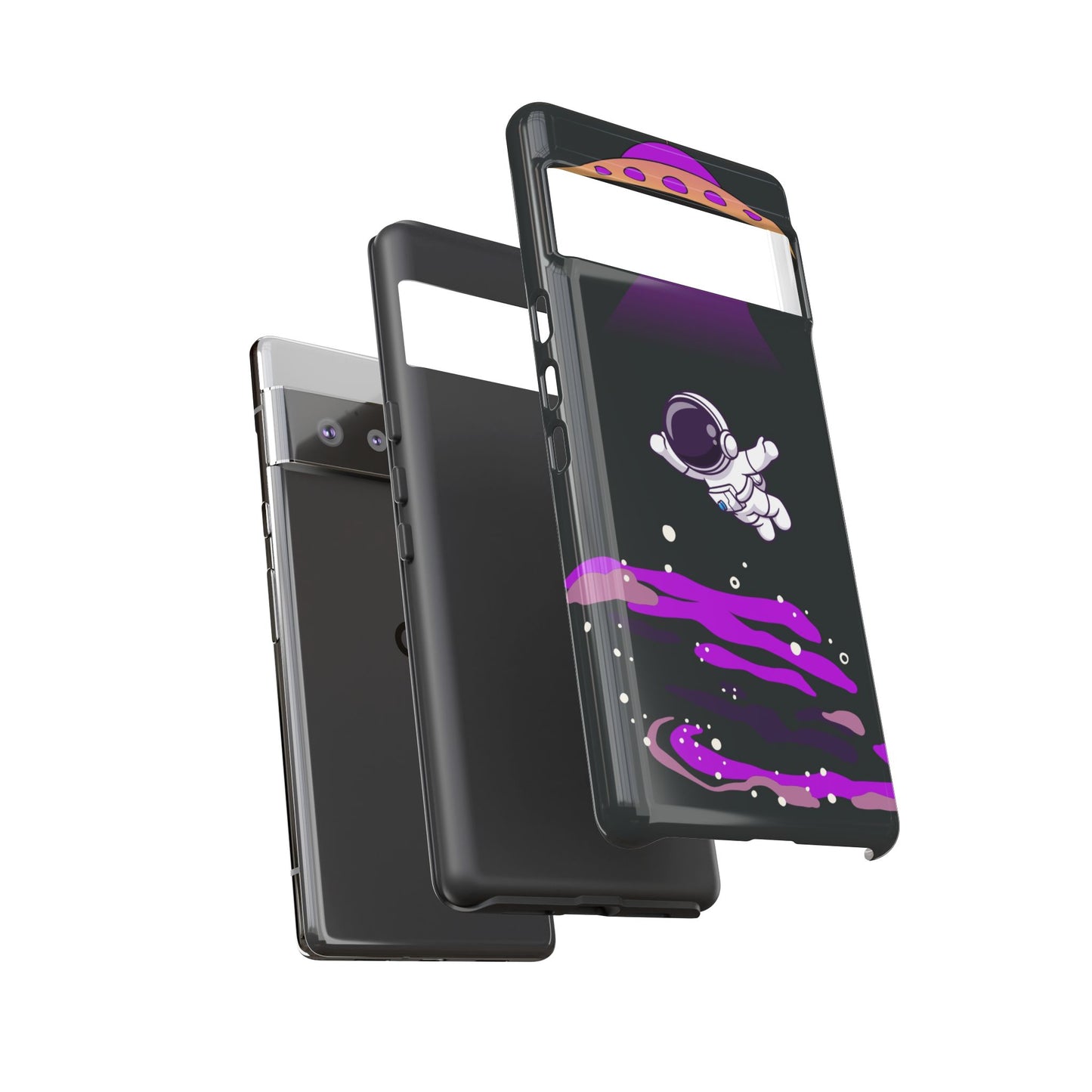 Black and Purple Minimalist Modern Space Phone Case