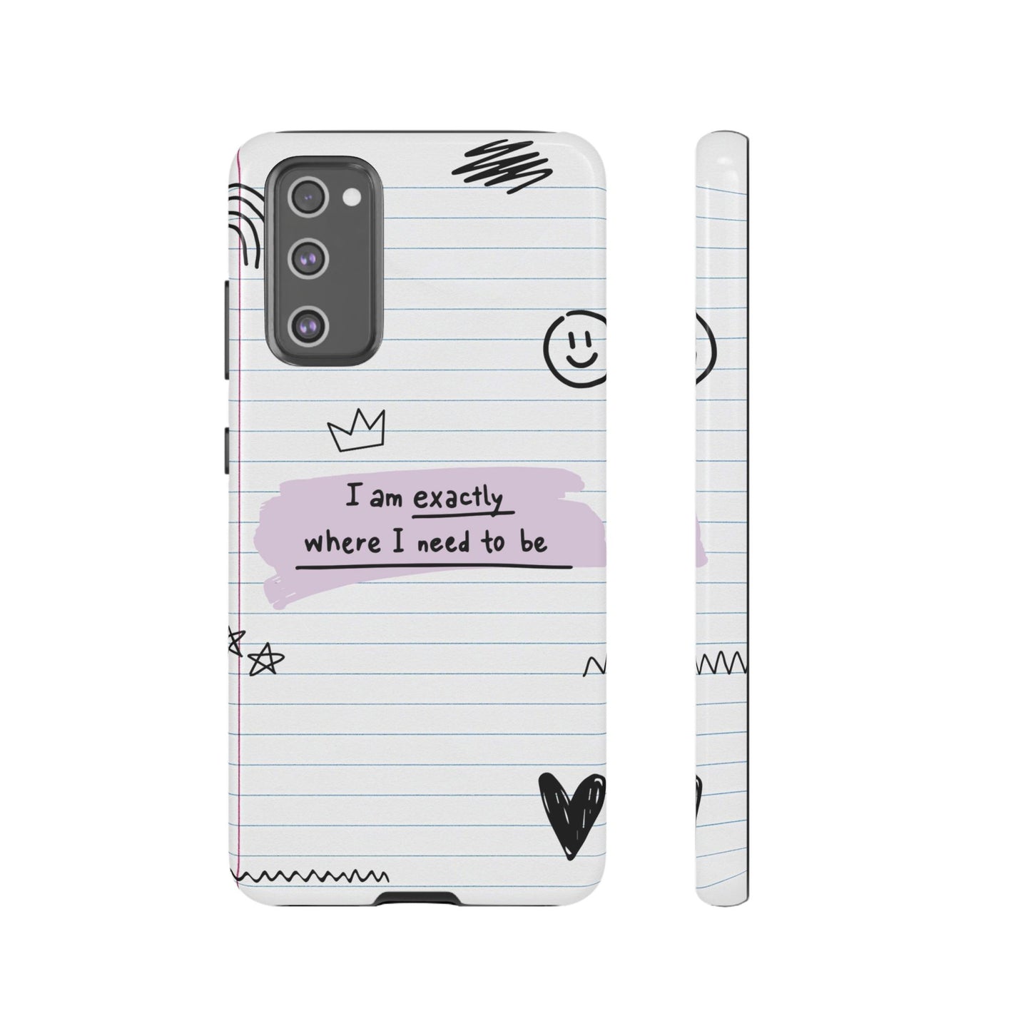 Self Affirmation Doodle Paper Phone Case