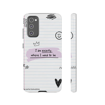 Self Affirmation Doodle Paper Phone Case