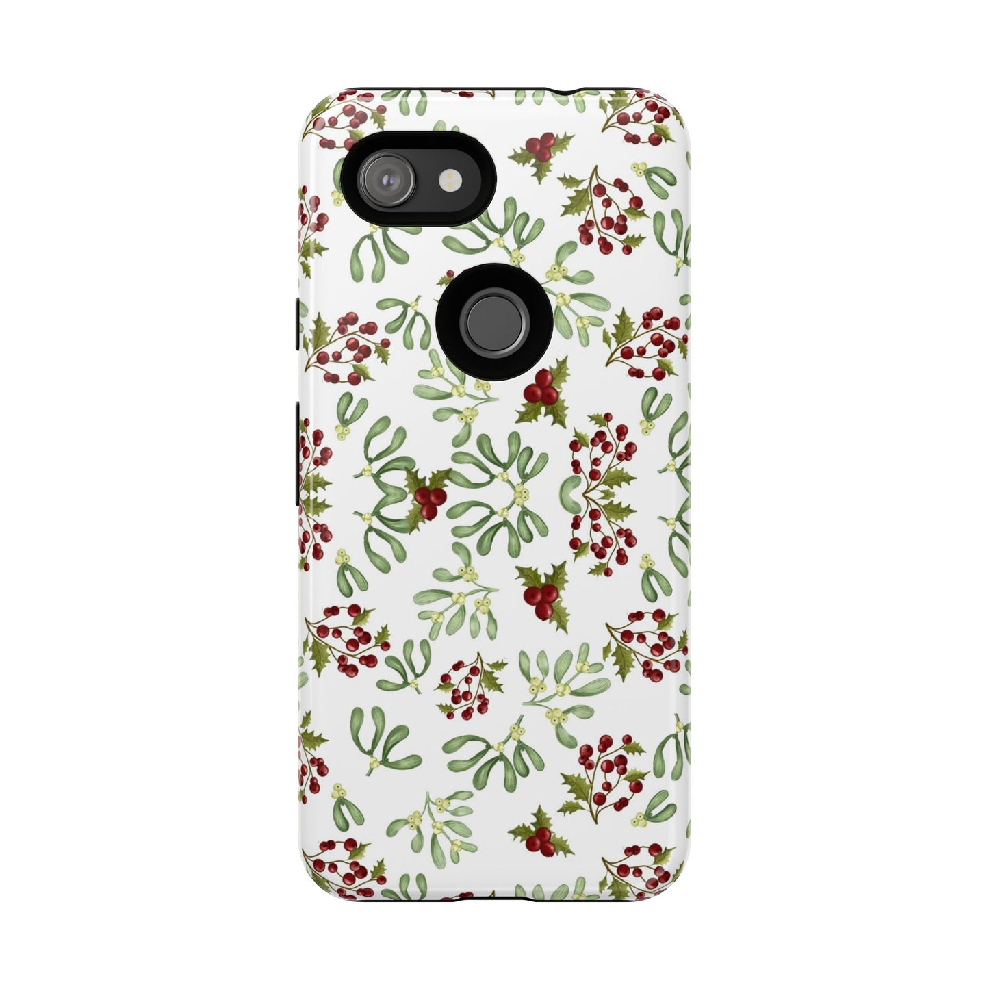 Red Green Watercolor Chriatmas Phone Case