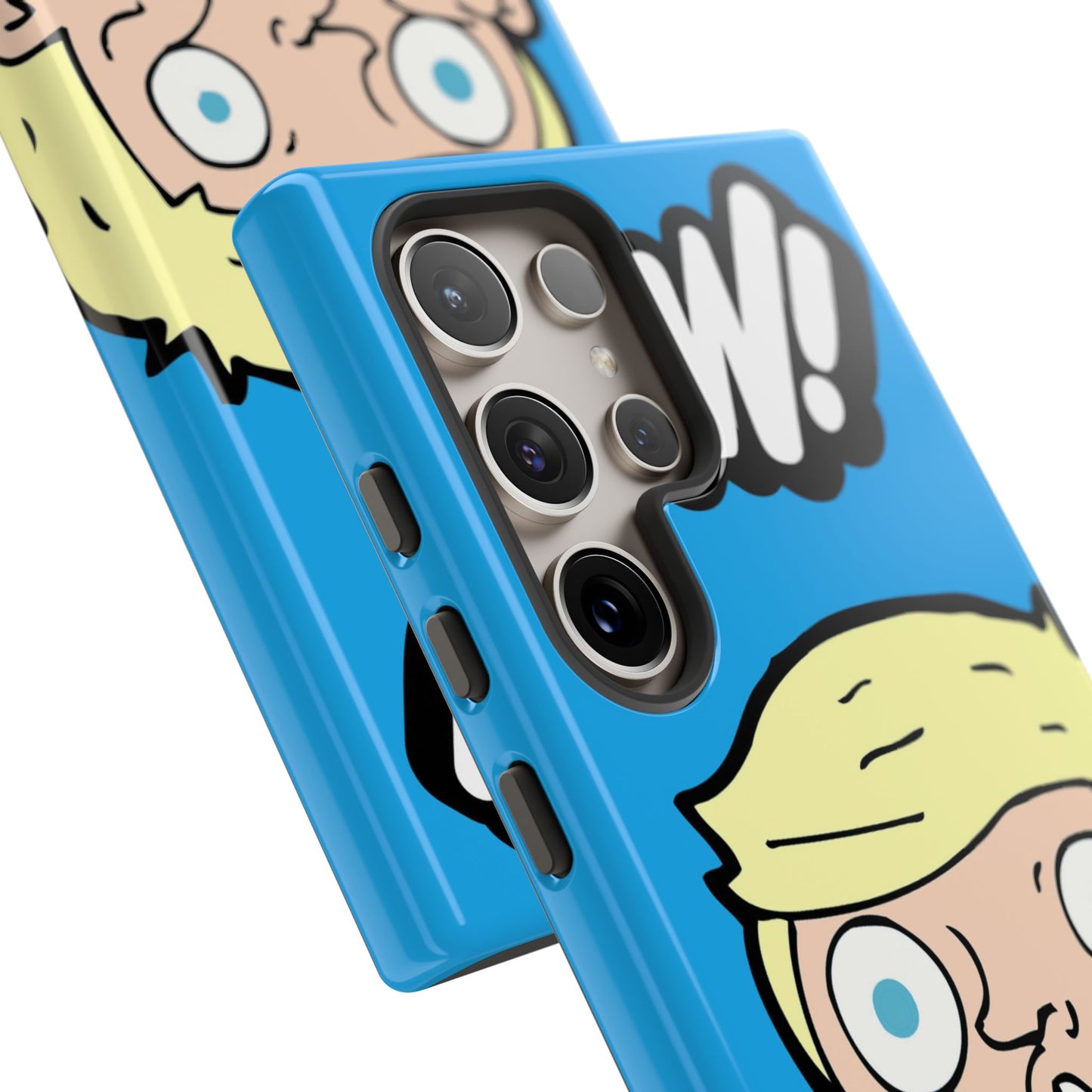 Blue Illustrated Shocked Man Phone Case