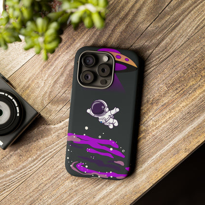 Black and Purple Minimalist Modern Space Phone Case