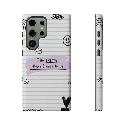 Self Affirmation Doodle Paper Phone Case