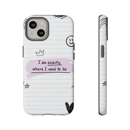 Self Affirmation Doodle Paper Phone Case