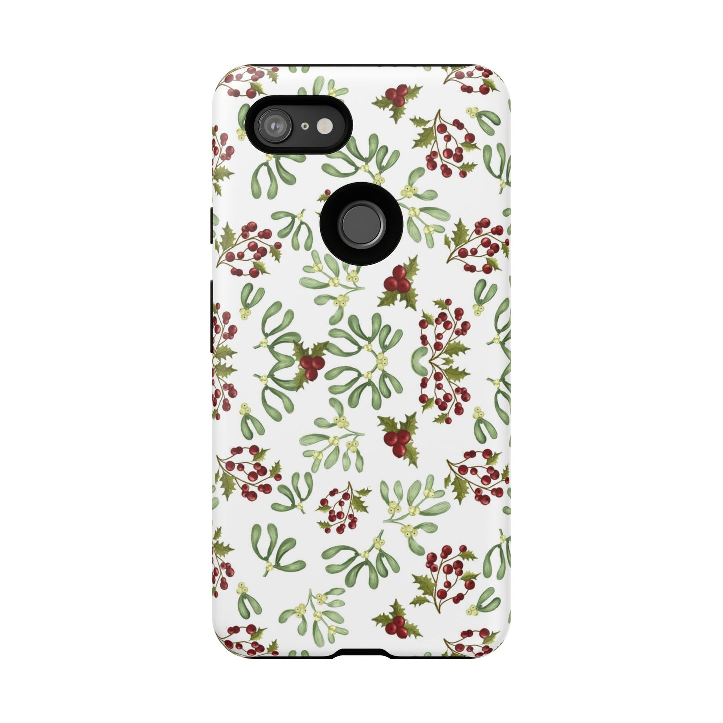 Red Green Watercolor Chriatmas Phone Case