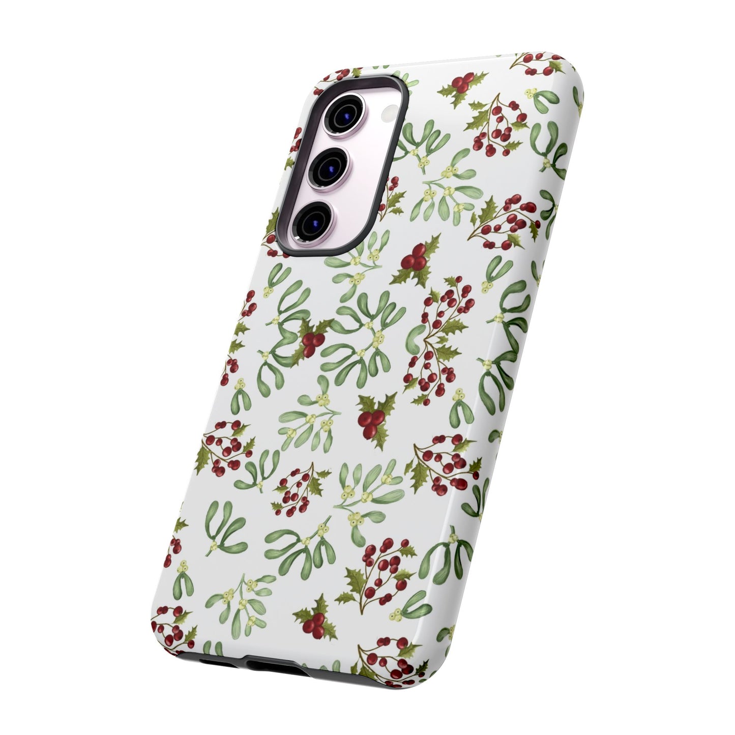 Red Green Watercolor Chriatmas Phone Case