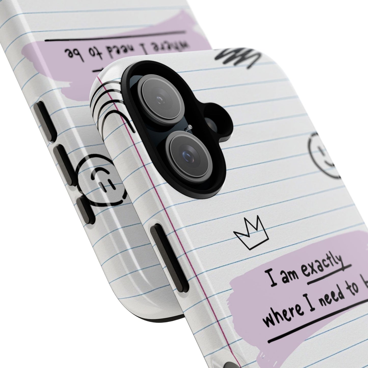 Self Affirmation Doodle Paper Phone Case