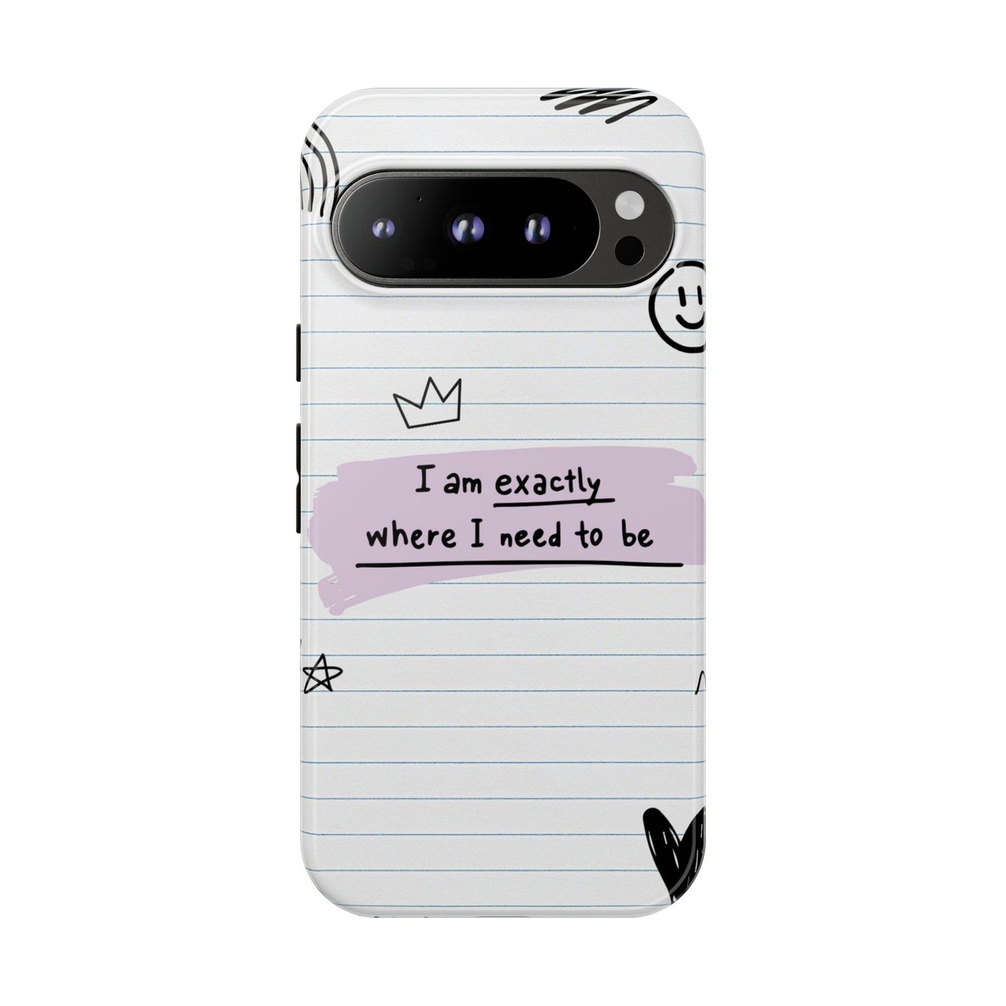 Self Affirmation Doodle Paper Phone Case