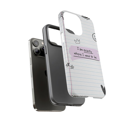 Self Affirmation Doodle Paper Phone Case