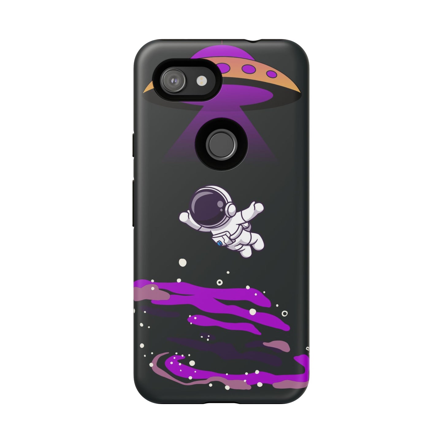 Black and Purple Minimalist Modern Space Phone Case