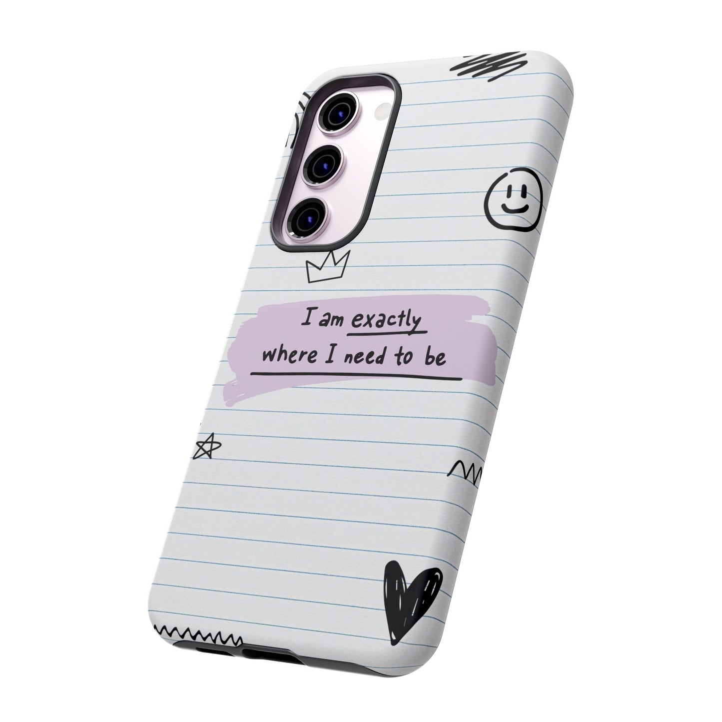 Self Affirmation Doodle Paper Phone Case