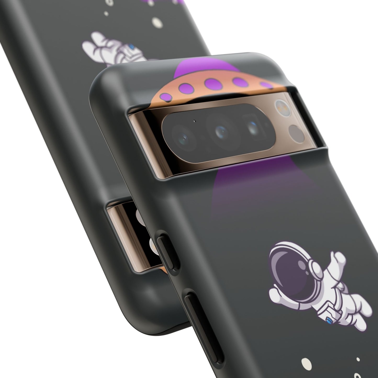 Black and Purple Minimalist Modern Space Phone Case
