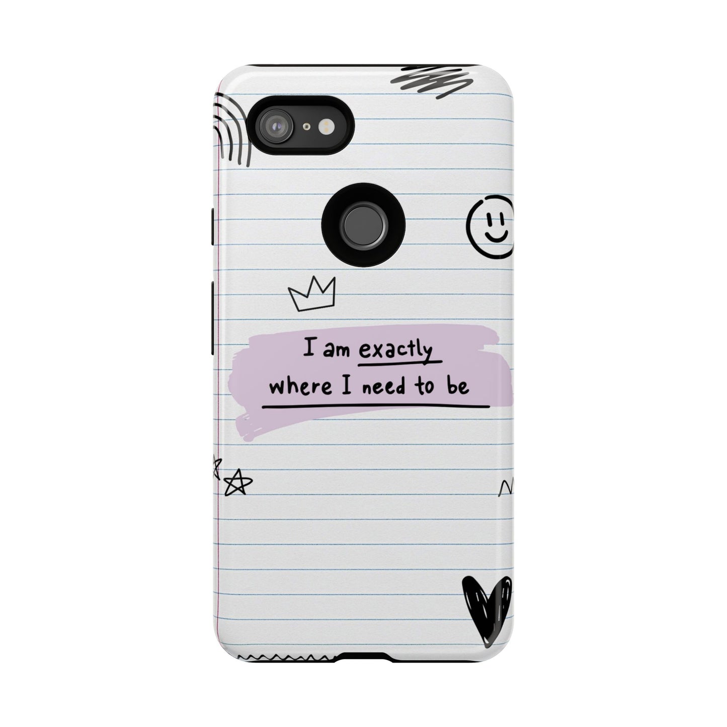 Self Affirmation Doodle Paper Phone Case