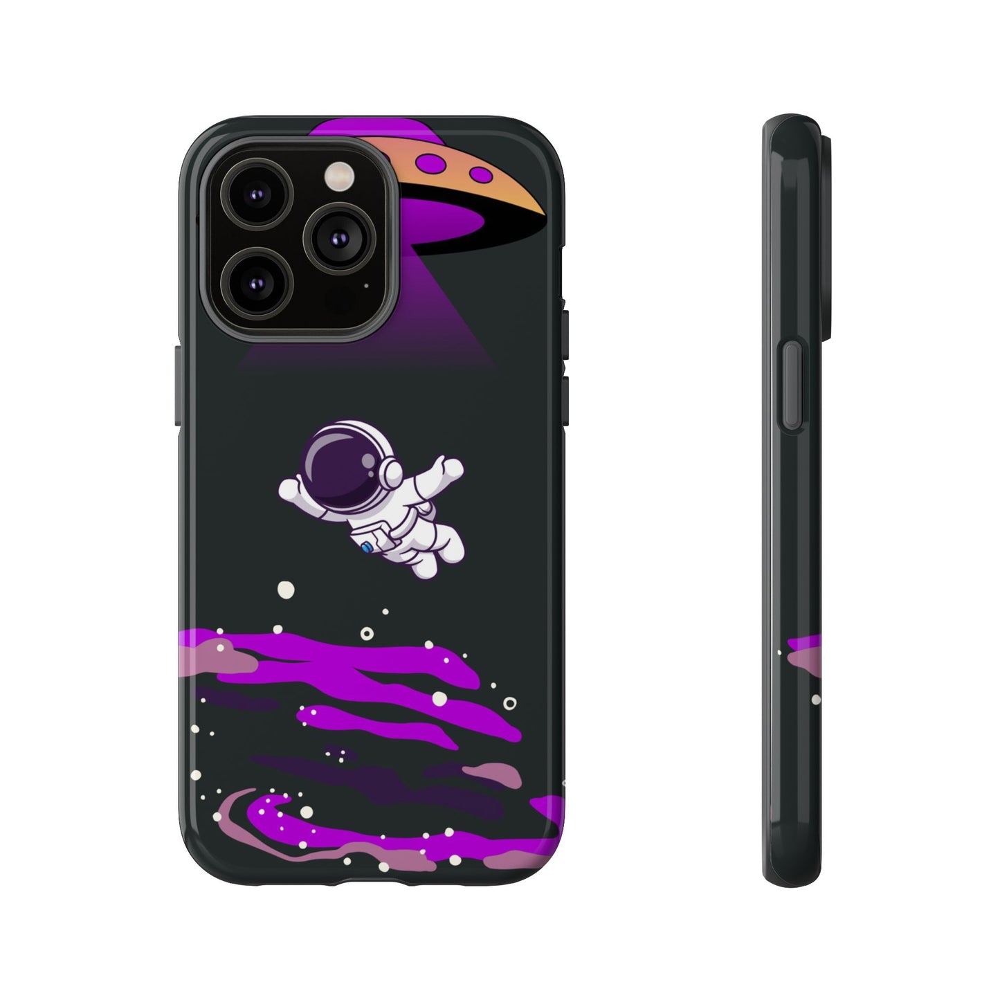 Black and Purple Minimalist Modern Space Phone Case