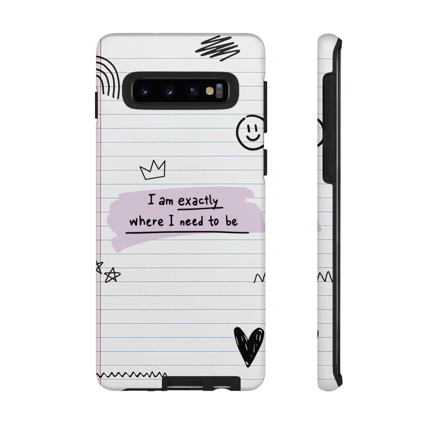 Self Affirmation Doodle Paper Phone Case