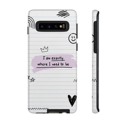 Self Affirmation Doodle Paper Phone Case