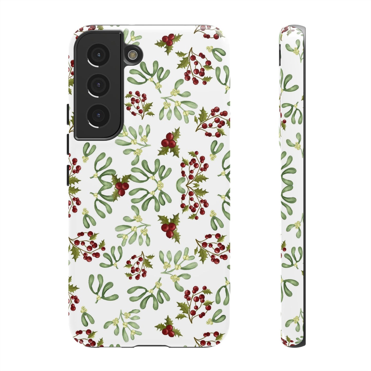 Red Green Watercolor Chriatmas Phone Case