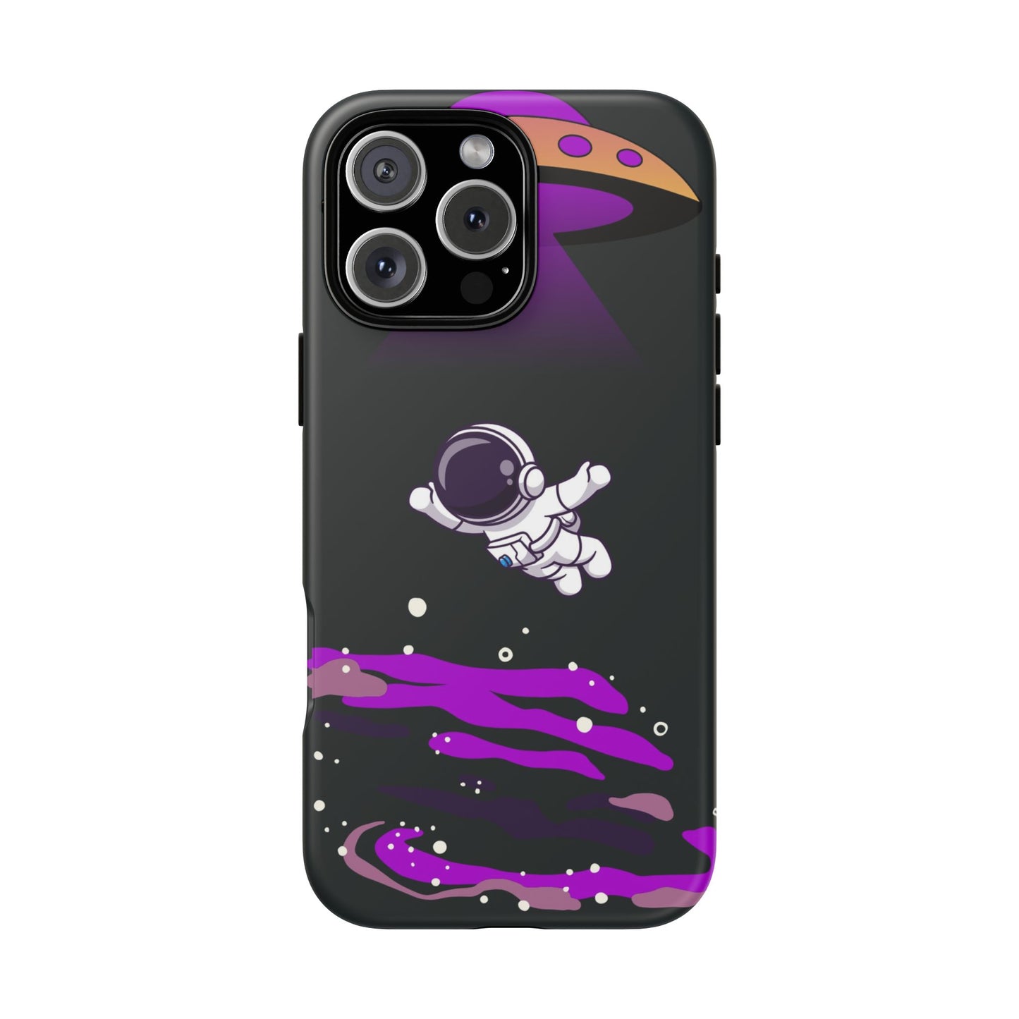 Black and Purple Minimalist Modern Space Phone Case