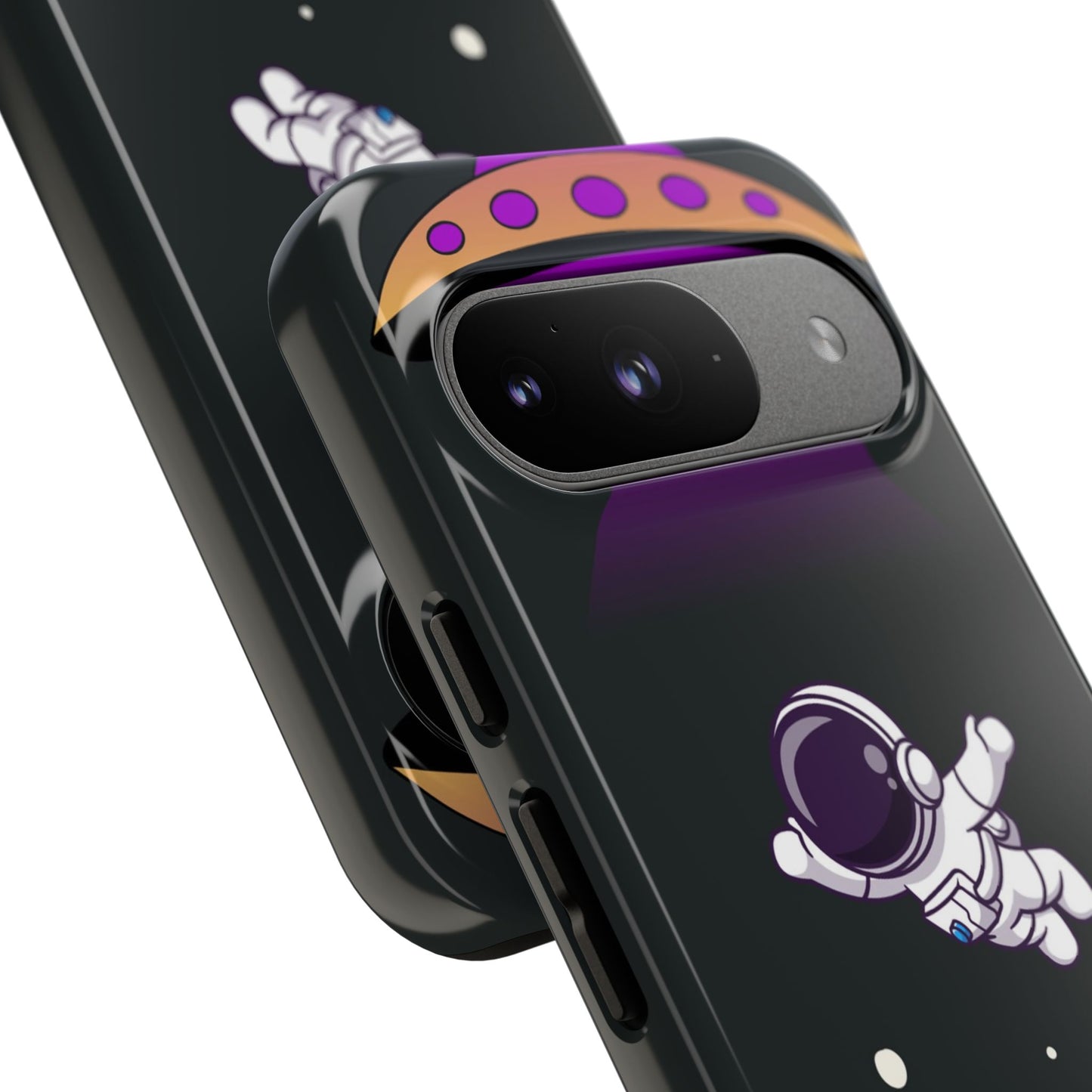 Black and Purple Minimalist Modern Space Phone Case