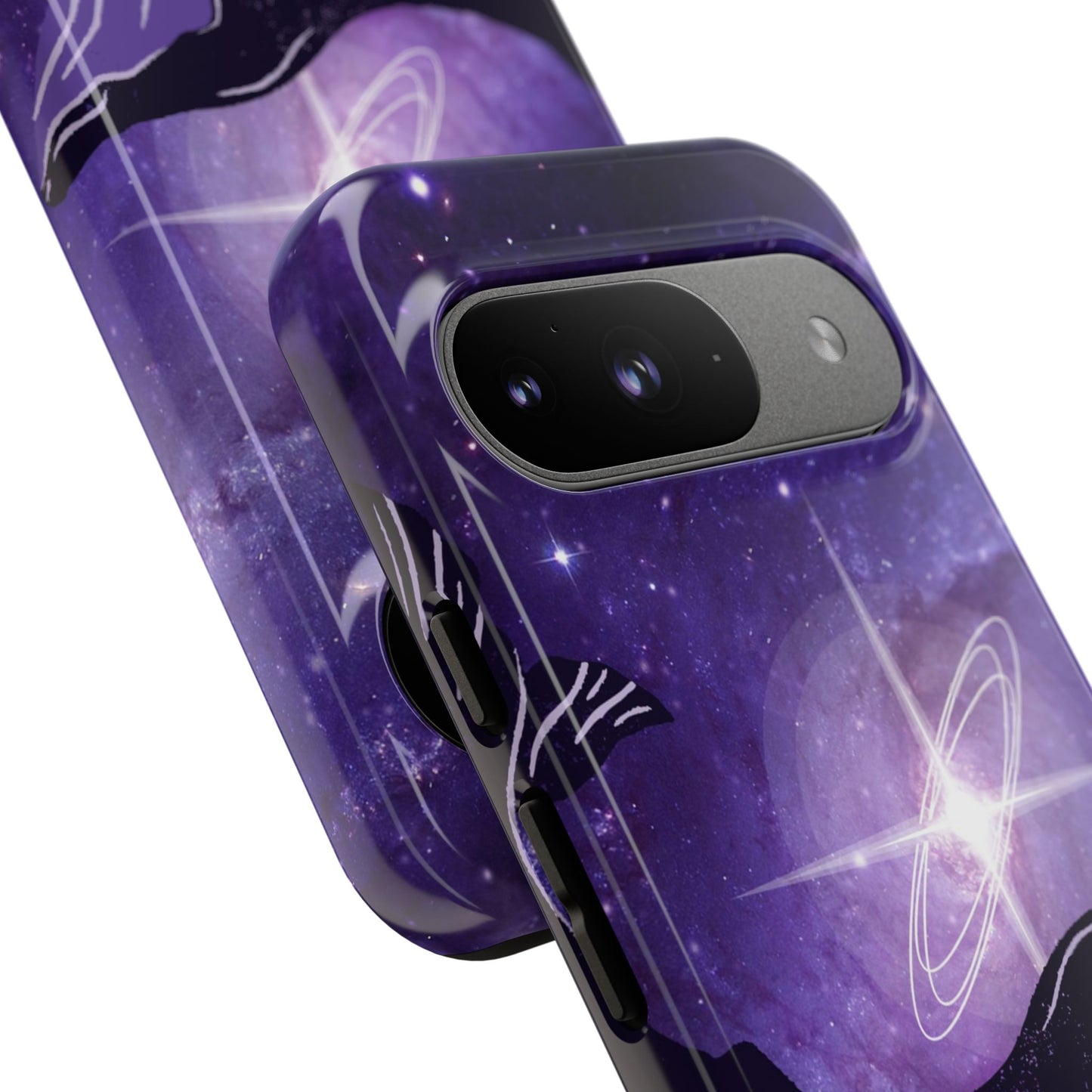 Purple Whale in Outer Space Phone Case