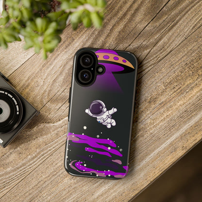Black and Purple Minimalist Modern Space Phone Case