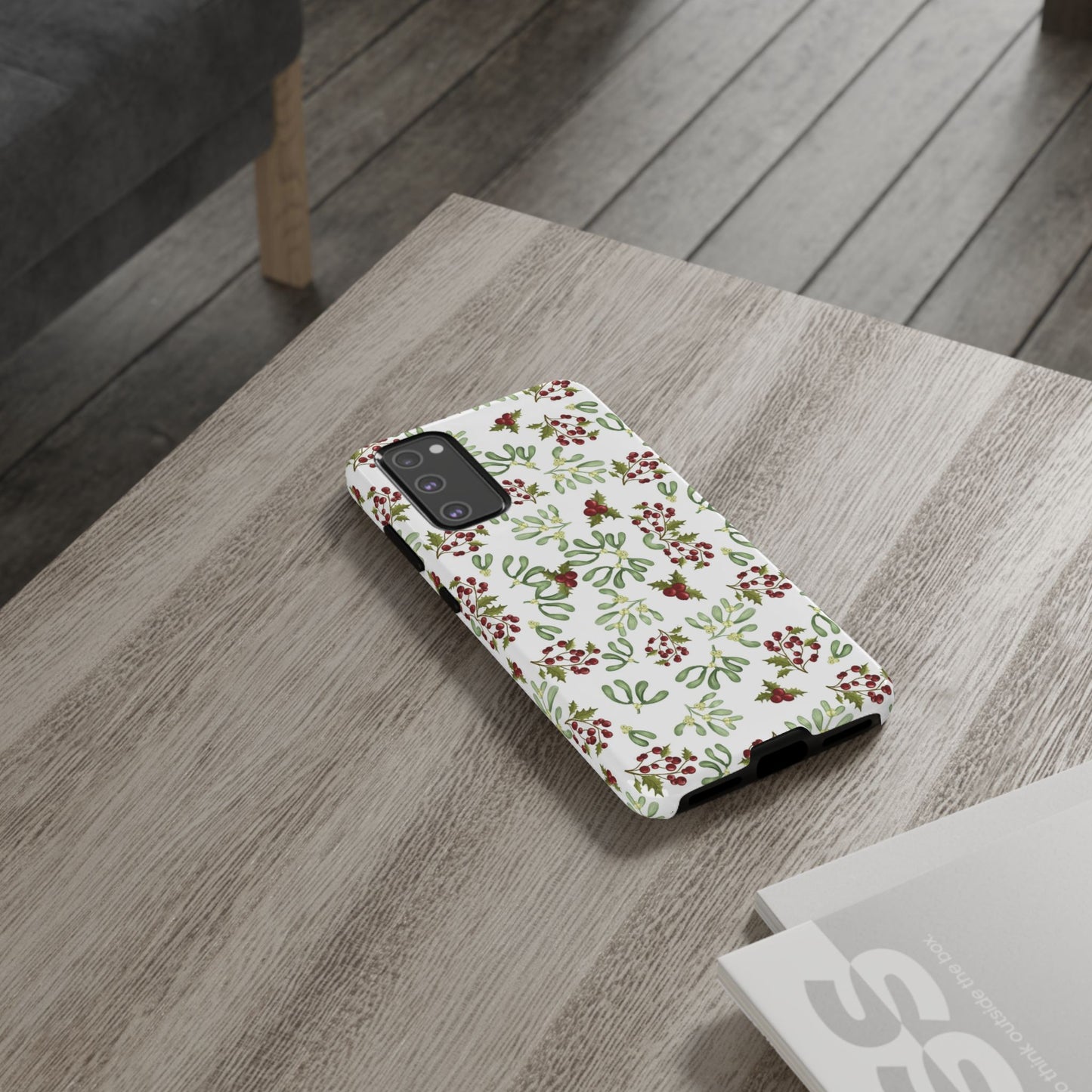 Red Green Watercolor Chriatmas Phone Case