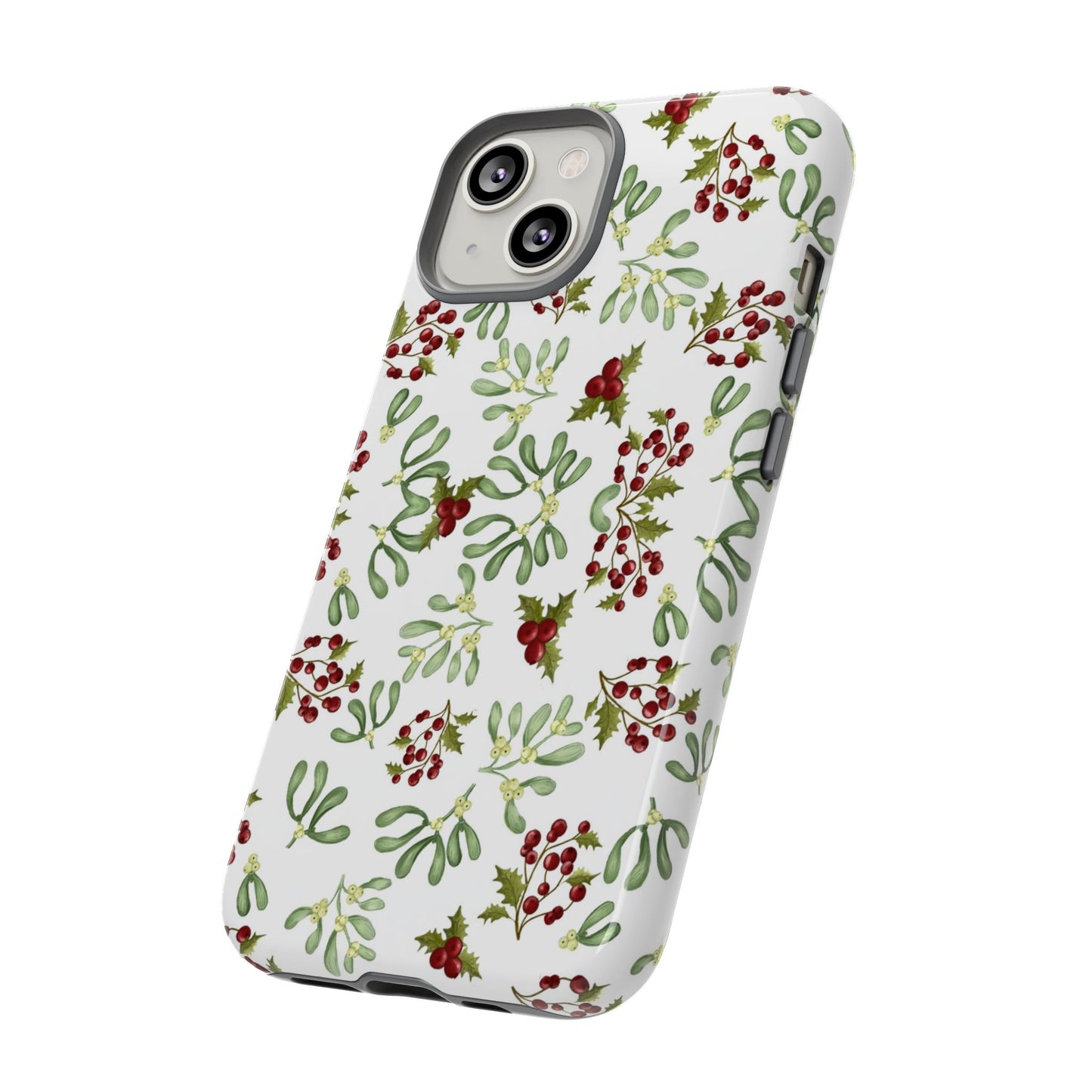 Red Green Watercolor Chriatmas Phone Case