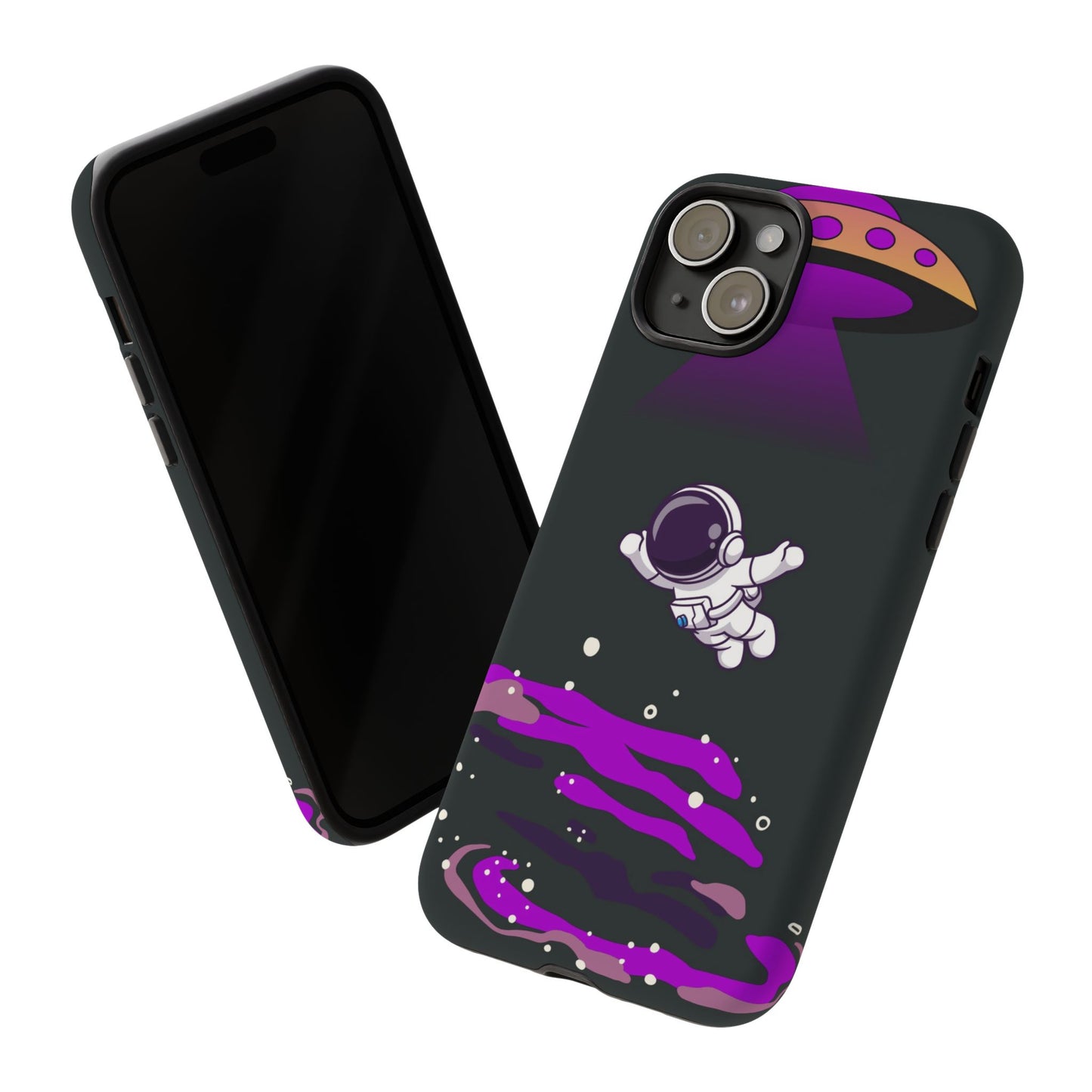 Black and Purple Minimalist Modern Space Phone Case