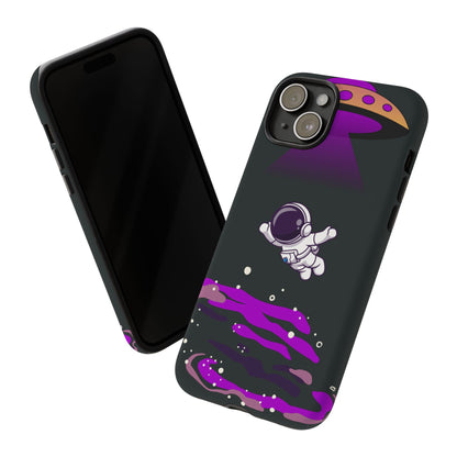 Black and Purple Minimalist Modern Space Phone Case
