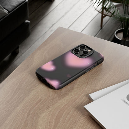 Black and Pink Blurry Heart Phone Case