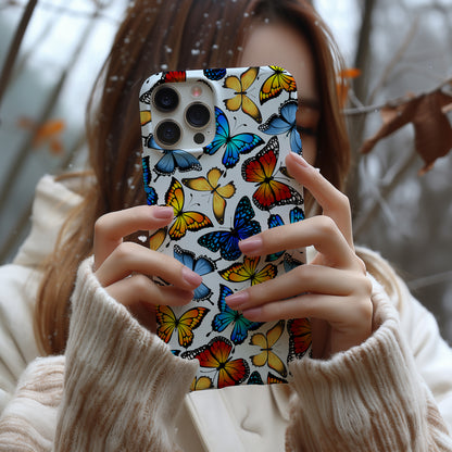 a woman taking a picture of herself with her phone