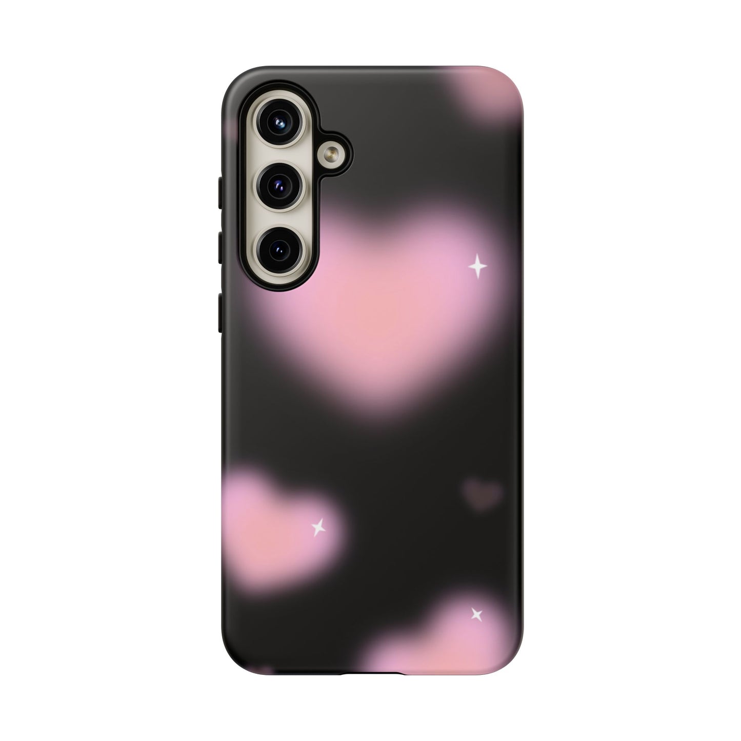 Black and Pink Blurry Heart Phone Case