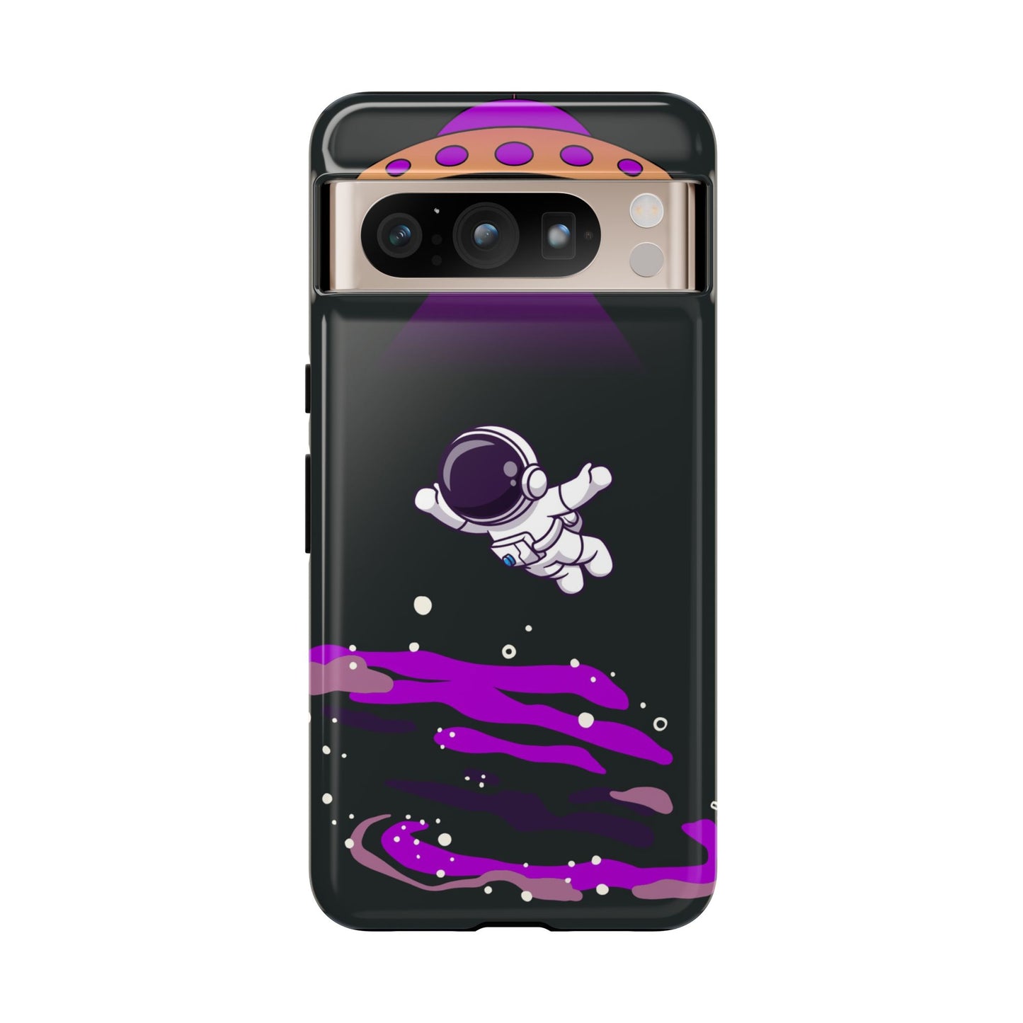 Black and Purple Minimalist Modern Space Phone Case