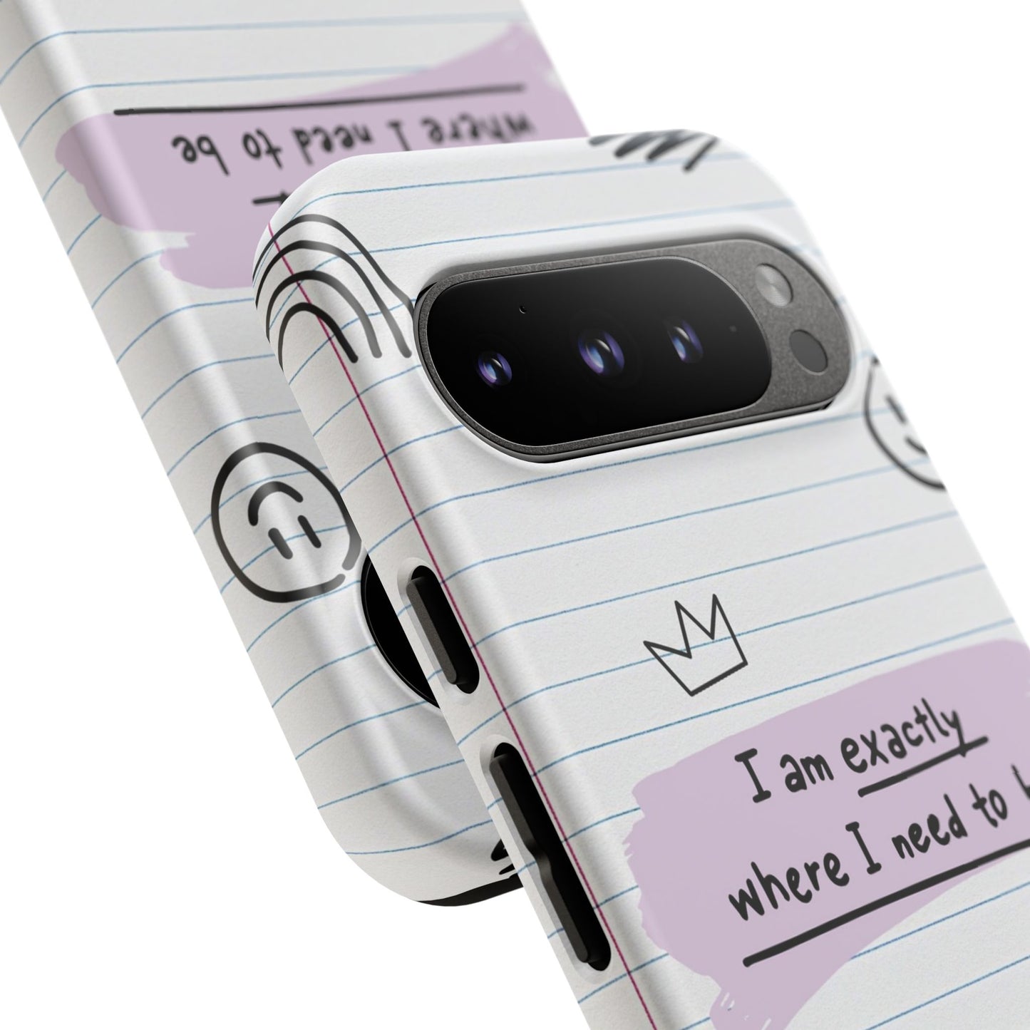 Self Affirmation Doodle Paper Phone Case