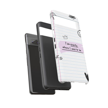 Self Affirmation Doodle Paper Phone Case