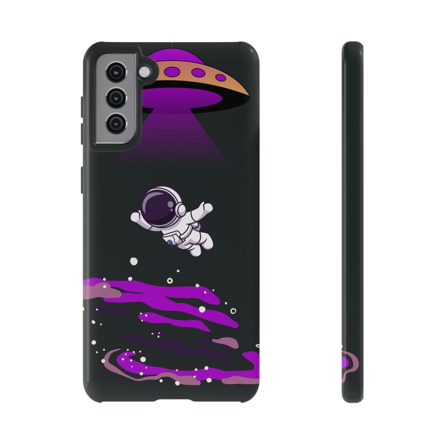 Black and Purple Minimalist Modern Space Phone Case