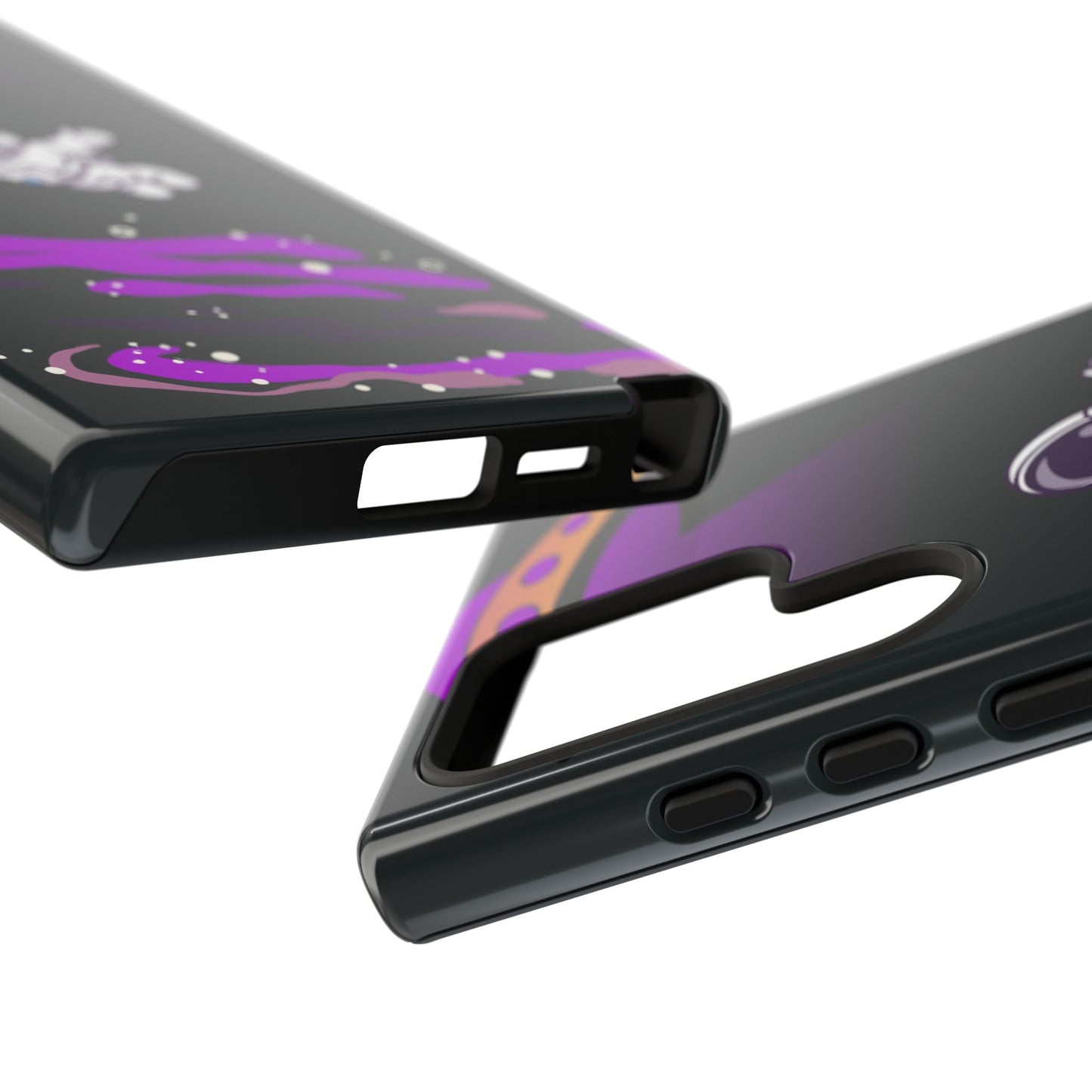 Black and Purple Minimalist Modern Space Phone Case