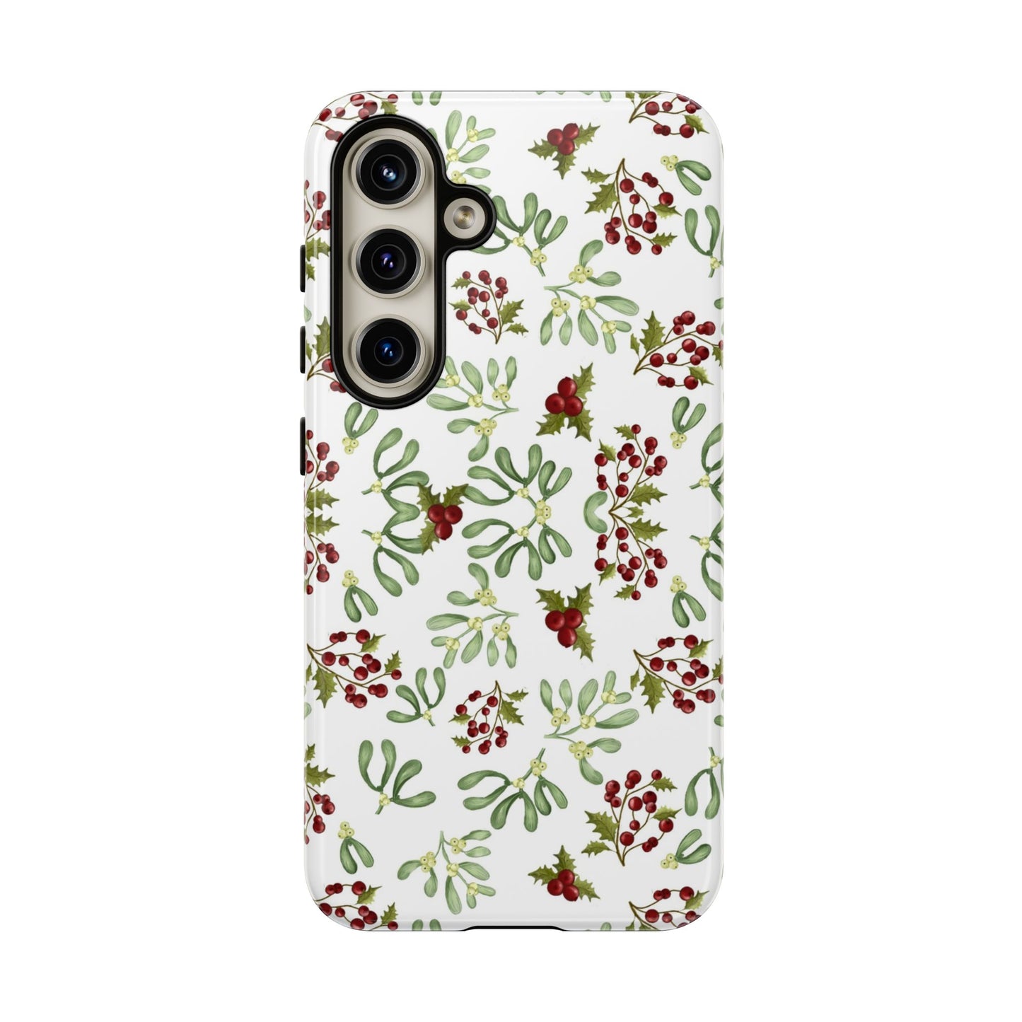 Red Green Watercolor Chriatmas Phone Case