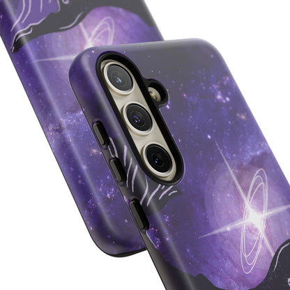 Purple Whale in Outer Space Phone Case
