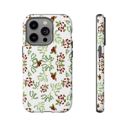 Red Green Watercolor Chriatmas Phone Case