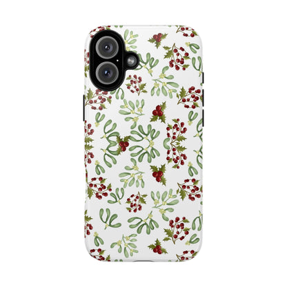 Red Green Watercolor Chriatmas Phone Case