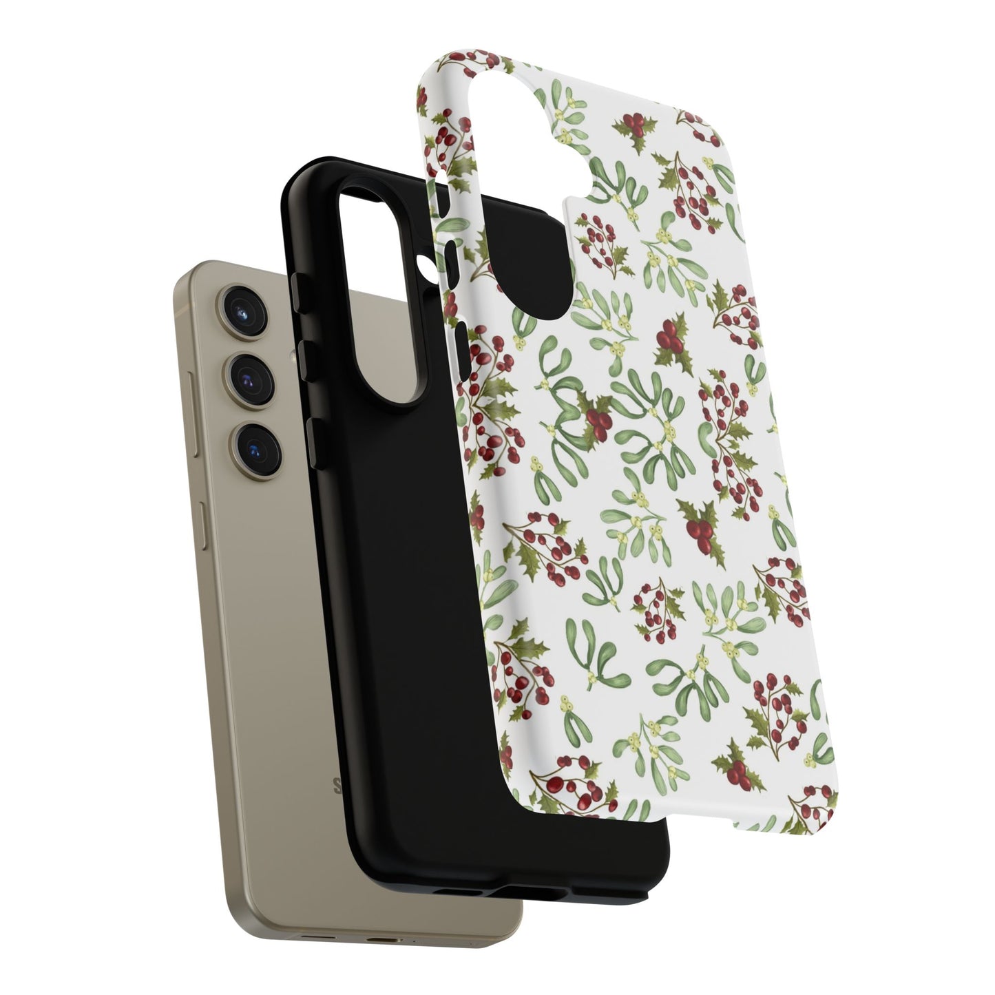 Red Green Watercolor Chriatmas Phone Case