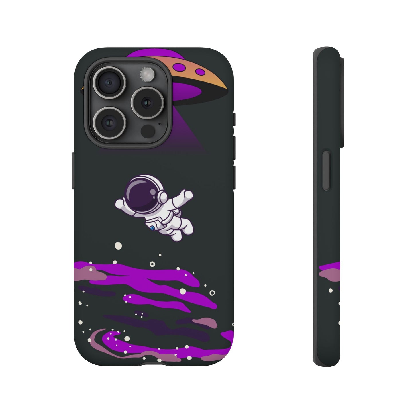 Black and Purple Minimalist Modern Space Phone Case