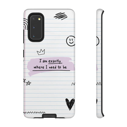 Self Affirmation Doodle Paper Phone Case